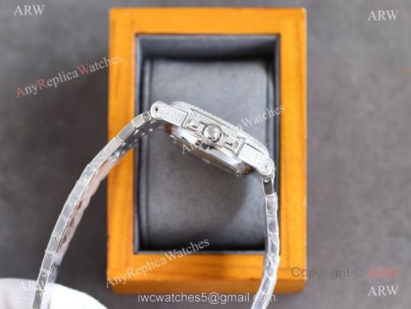 Swiss Grade One Patek Philippe Iced Out Nautilus 9015 Watch Full Diamond 2