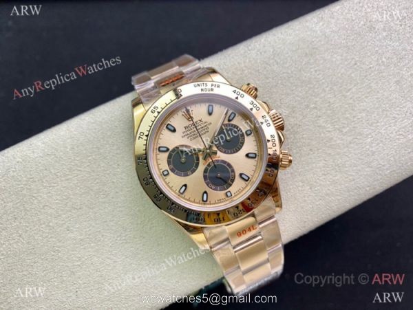 Swiss Copy Rolex Daytona Asia7750 Watch All Rose Gold Panda Dial 2