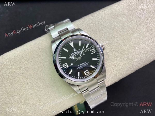Swiss Grade Copy Rolex Explorer I Clone 3132 Black Dial Watch 39mm 2