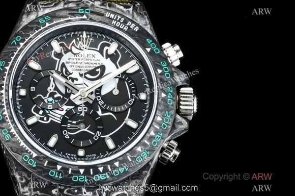 TW Factory Rolex Daytona Swiss 7750 Watch Carbon-Lime Case Panda Face 40mm 2