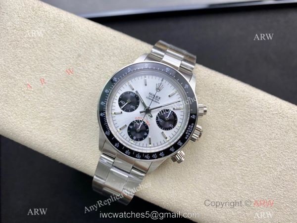 Swiss Grade One Vintage Rolex Paul Newman Daytona A7750 Stainless Steel Silver Dial Watch 2