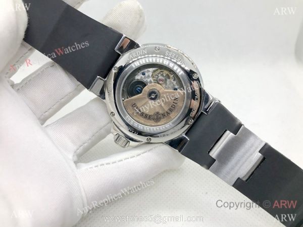 Replica Ulysse Nardin Marine Watch Automatic Black Rubber Strap 2