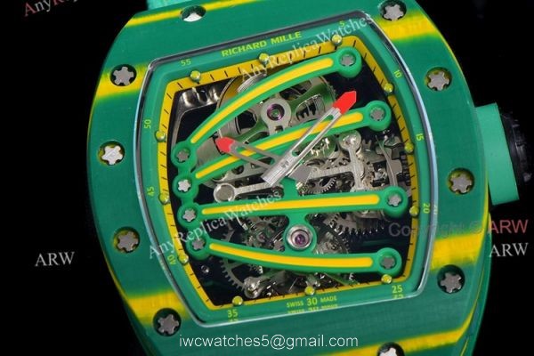 High End Replica Richard Mille 59-01 Tourbillon Yohan Blake Green Watch 2