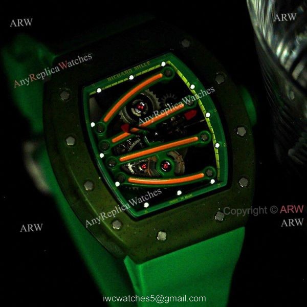 Green Richard Mille RM 59-01 Yohan Blake Tourbillon Watch Replica 2