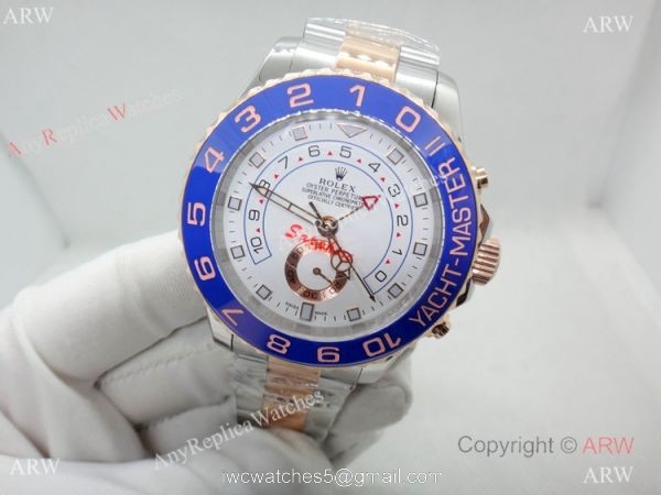 New Face Rolex Yachtmaster II Two Tone Rose Gold Automatic Watch 44mm 2