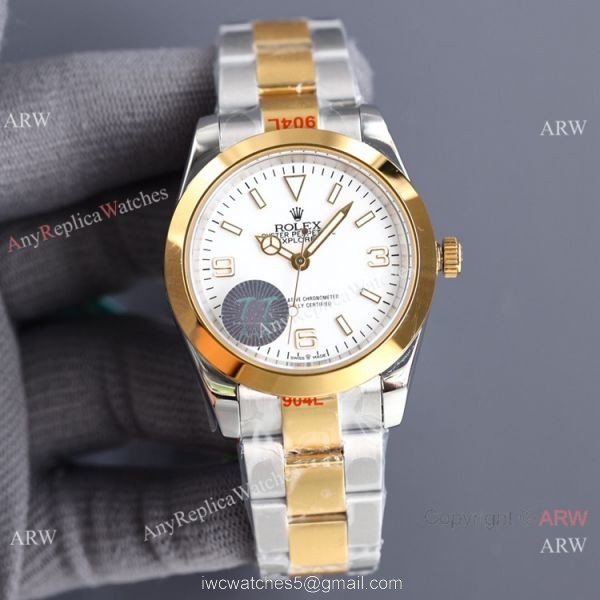 Swiss Quality Rolex Explorer Two Tone 41mm Watch Citizen 8215 Movement 2
