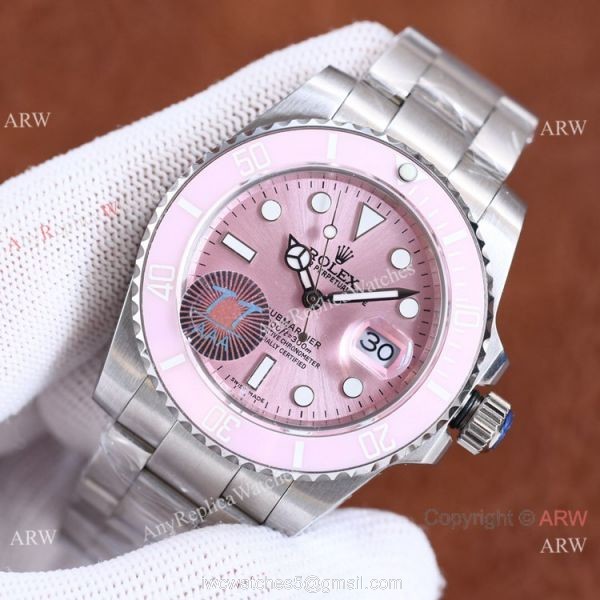 Swiss Quality Rolex Submariner Pink Version Stainless Steel Watch Citizen 8215 2
