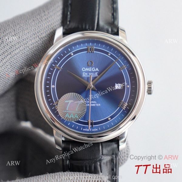 Swiss Quality Omega DeVille Co-Axial SS Rhodium Grey Dial Watch 8215 Movement 2