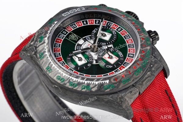 Super Clone Rolex Diw Daytona Noob Factory Red Nylon Strap Poker Dial Swiss 4130 Movement 2