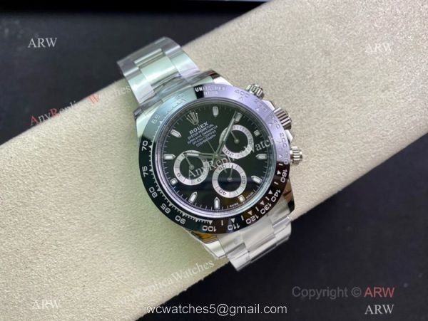 1:1 Best Replica Clean Factory Rolex Daytona Clean 4130 Chronograph Watch 116500 904L Steel Black Ceramic 2