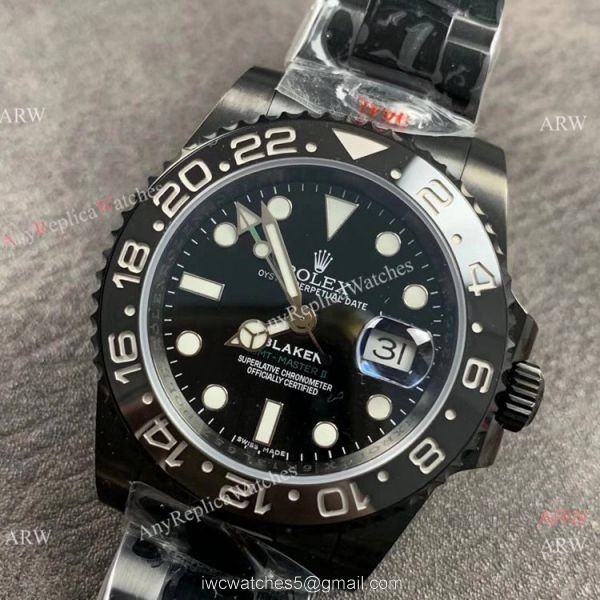 GS Factory Rolex GMT-Master II Blaken Swiss 2824 Watch Black Venom DLC case 40mm 2