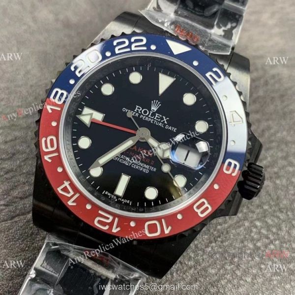 GS Factory Rolex Blaken GMT-Master II 40mm Black Venom Pepsi Ceramic Men Watch 2