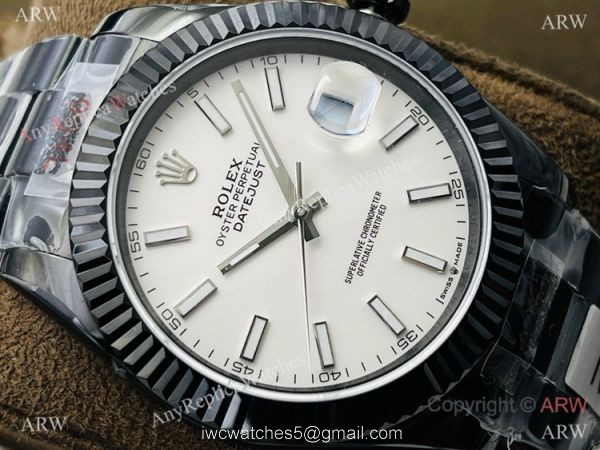 Swiss Copy Rolex Datejust 41 Black Venom DR Factory 2824 Watch BlackSteel White Dial 2