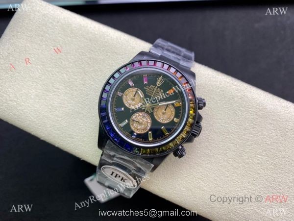 (2022 New) Swiss Rolex Daytona Blaken DLC Coated IPK Factory Swiss 7750 Watch 40mm 2