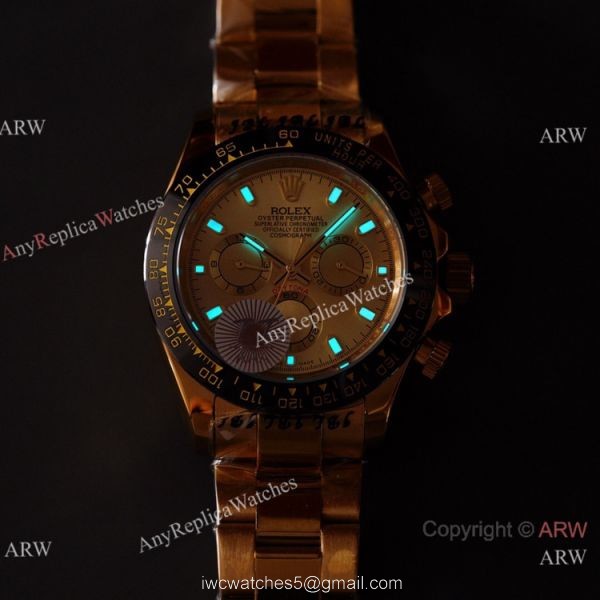 Swiss Quality AAA Replica Rolex Daytona Citizen 8215 Watch All Gold 40mm 2