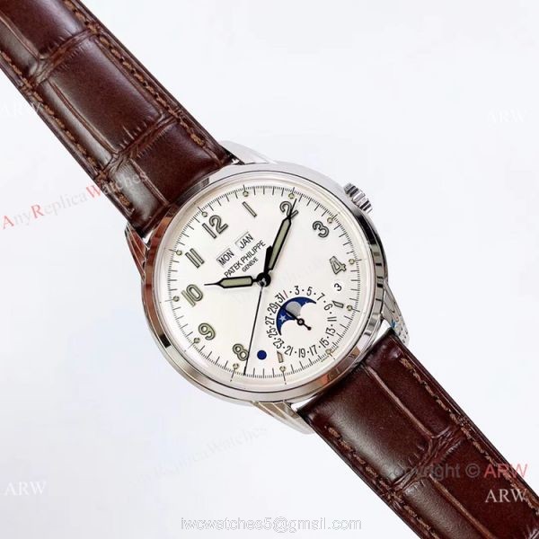 (GR) Super Clone Patek Philippe Perpetual Calendar 5320g Watch White Face Cal.324 SQ 2