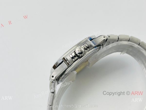 3K Factory 1:1 Best Edition Patek Philippe Nautilus Ladies 34mm Watch Silver Steel White Dial 2