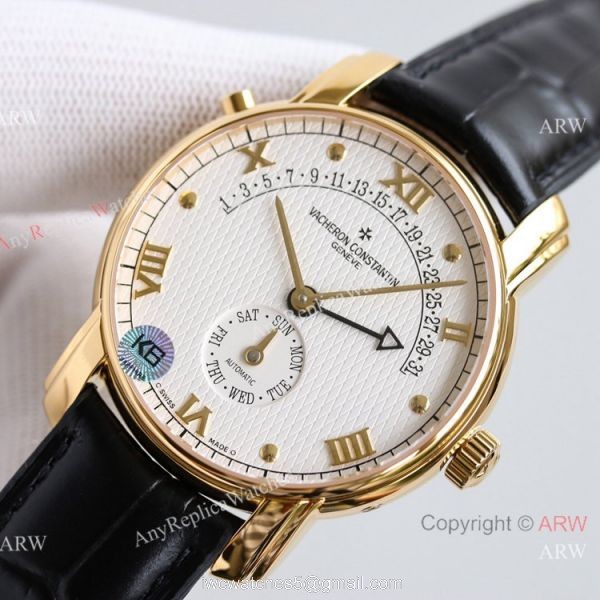 Swiss Grade Copy Vacheron Constantin Malte Patrimony 31-Day Retrograde watch Yellow Gold Cal.2460 Movement 2