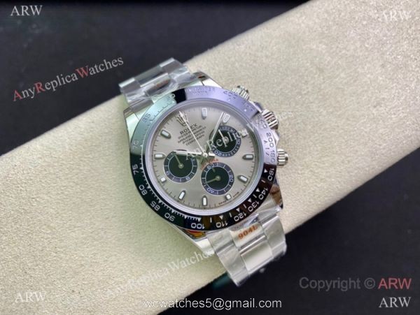 Swiss Copy Rolex Daytona 7750 904l Steel Grey Dial Ceramic Bezel Watch 40mm 2