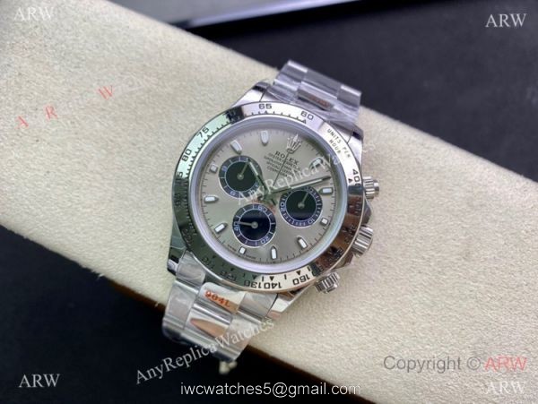 Highest Quality Rolex Daytona Gray Face 904L Stainless Steel Watch 7750 Chrono 40mm 2