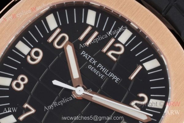 Swiss Quality Copy Patek Philippe Aquanaut Rose Gold Black Dial Citizen 8215 Watch 2