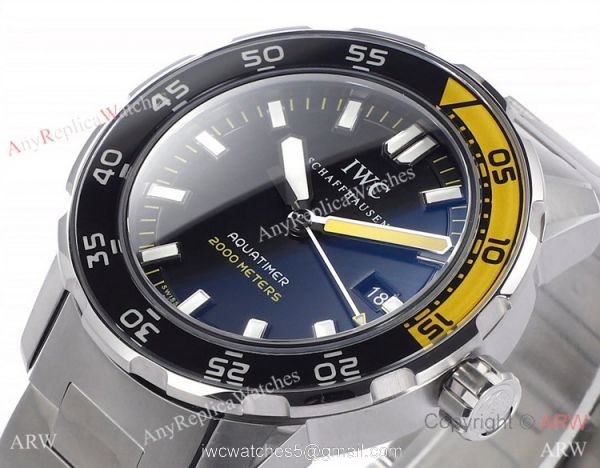 JVS Factory IWC Aquatimer Automatic 2000 Stainless Steel Yellow Watch 2022 New! 2