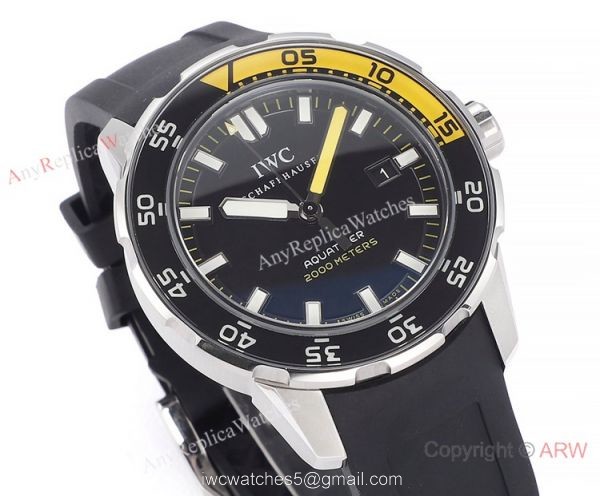 JVS Factory IWC Aquatimer Automatic 2000m Swiss Watch Yellow Bezel 2022 New! 2