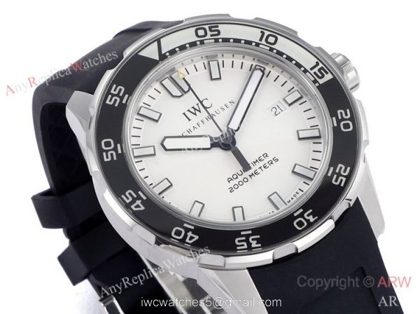 JVS Factory IWC Aquatimer Automatic 2000m White Bezel Rubber Watch 2022 New! 2