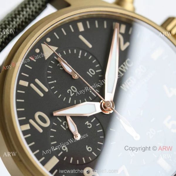 ZF Swiss IWC Pilots Chronograph 10 Years of MR PORTERo Edition 7750 Bronzo watch 2