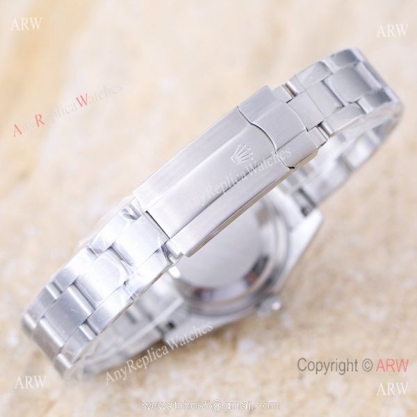 Replica Rolex Oyster Perpetual White Dial Stainless Steel Lady Watch 2