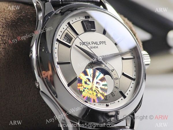 GR factory V2 Patek Philippe Geneve 5205g Moonphase White Dial Watch Swiss Grade 1 2