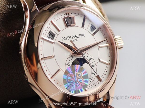 GR factory Patek Philippe Complications Moon phase 5205g Watch GRF V2 Version Rose Gold White 2