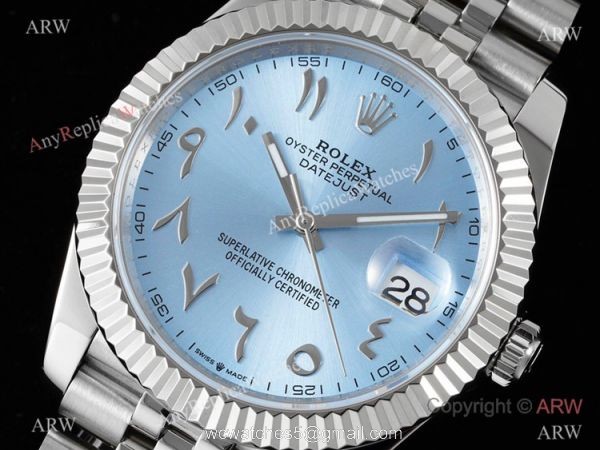 2022 New Super Clone Rolex Datejust Ice Blue Middle East Dial 41mm DIW 3235 904l Stainless Steel 2