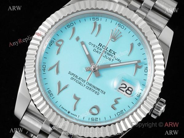 2022 New! Super Clone Rolex Datejust Middle East Edition 41mm Watch DIW Swiss 3235 904l Steel Baby Blue Dial 2