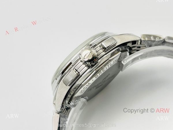 G8 Factory Breitling Premier B01 Chronograph 42 Watch A7750 Black Face 316L Steel 2