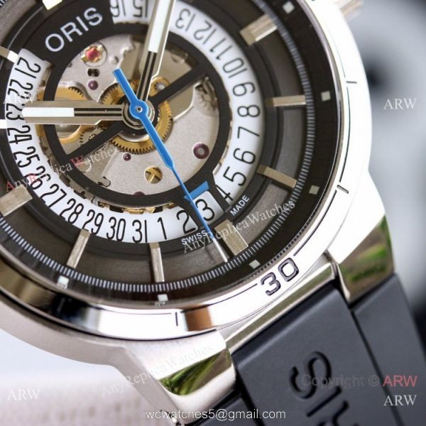 New! Swiss Grade Oris TT1 Skeleton Engine Date Watch ORIS735 Movement 2
