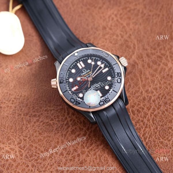 Swiss Quality Replica Omega Seamaster Diver 300m Watch Black Venom 42mm 2
