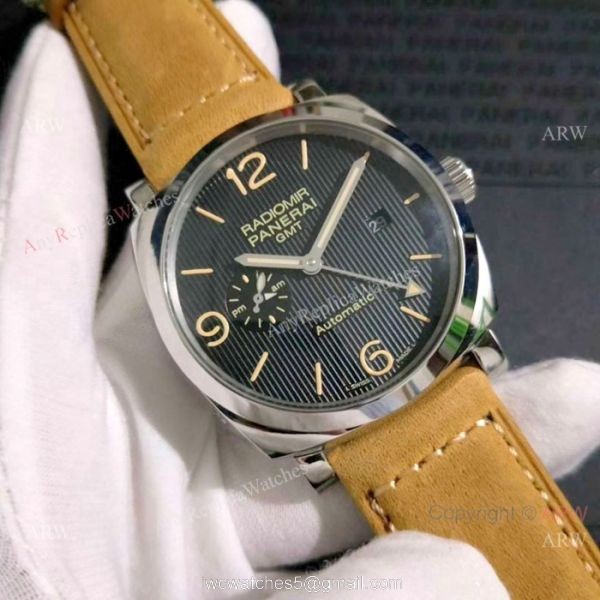 High Quality Panerai Radiomir GMT New Black Dial Watch PAM657 2