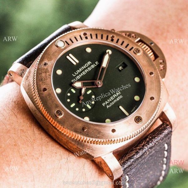 (VS) 1-1 Swiss Copy Panerai Luminor Submersible P9000 Bronzo Watch Pam382 2