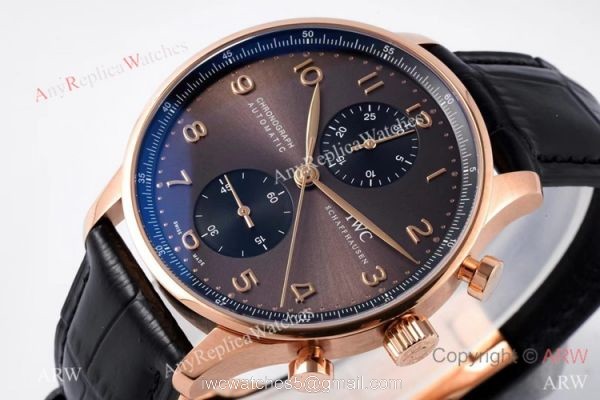 ZF Factory V2 Version IWC Portuguese 7750 Chronograph Watch Gray Dial 2