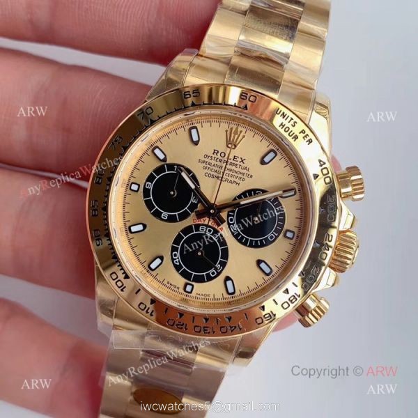 New Gold Rolex Daytona Swiss Watch Noob Factory Rolex Replica Watches 2