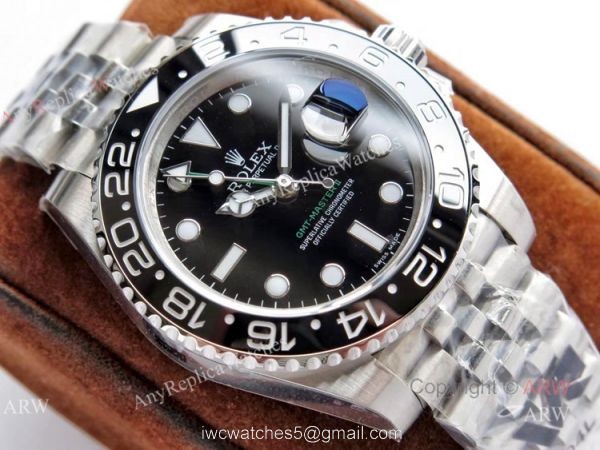 VR Factory Best Quality Replica Rolex GMT-Master ii Black Dial Mens Watch 2