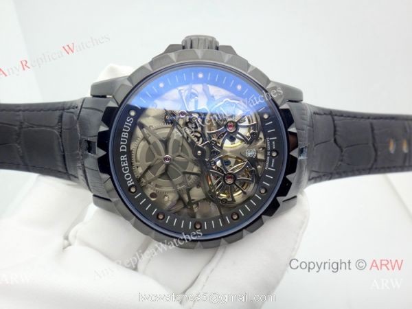 Roger Dubuis Excalibur Double Tourbillon Replica Watch All Black 2