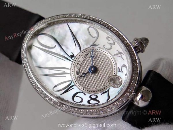 Replica Breguet Ladies Reine De Naples Diamond Watch With White Mop Dial 2
