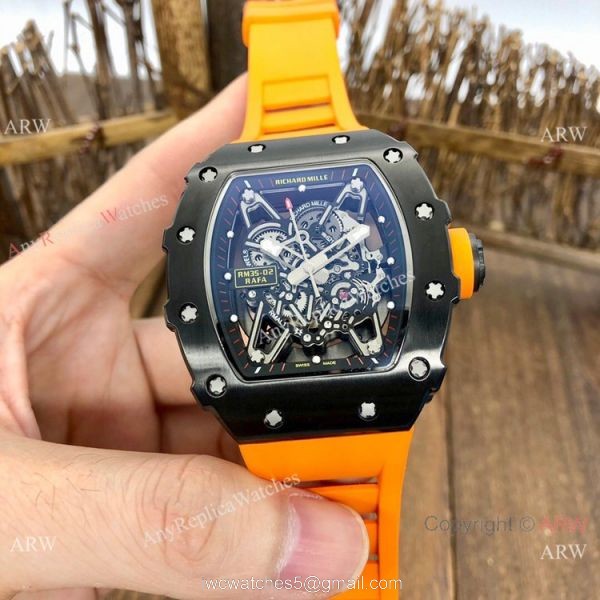 Best Quality Richard Mille RM35-02 Rafael Nadal All Black Watches Men 2