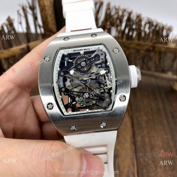 Best Replica Richard Mille RM038 Automatic Watches Stainless Steel and Red 2