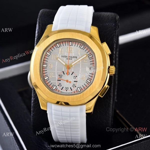 Best Replica Patek Philippe Red Gradient Dial Red Rubber Strap Watches VK Quartz 2