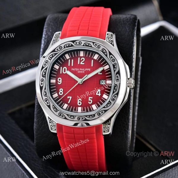 Clone Patek Philippe Aquanaut Silver Engraving Watches Vintage Style 2