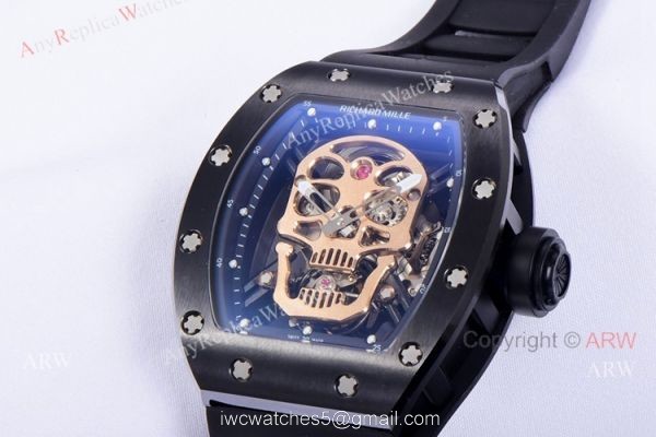 JB Factory Richard Mille Skull Watch RM52-01 Tourbillon Dial Best Copy 2