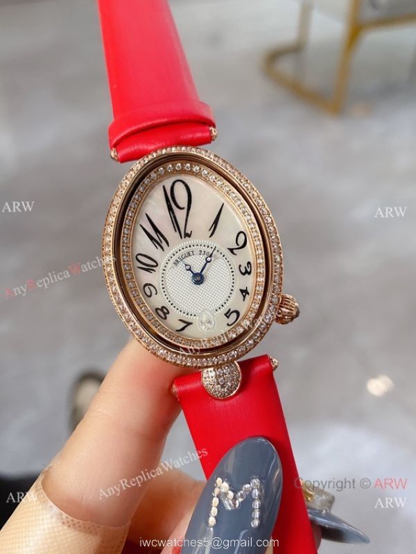Breguet Reine De Naples Rose Gold MOP Dial Watch Lady Size 2